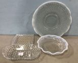 Group of Opalescent Hobnail Glass