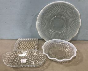 Group of Opalescent Hobnail Glass