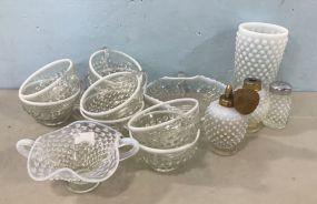 Collection of Opalescent Hobnail Glassware