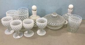 Collection of Opalescent Hobnail Glassware
