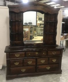 1980's Samuel Lawrence Stained Pine Triple Dresser