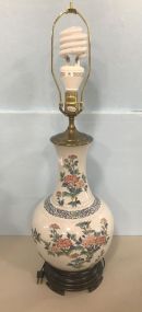 Wildwood Lamps Co. Hand Painted Porcelain Vase Lamp