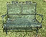 Wrought Iron Glider Bench