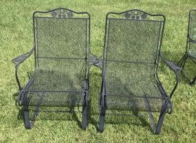 Pair of Wrought Iron Arm Chairs