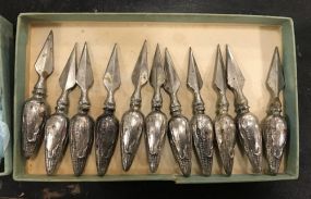 Vintage Weighted Sterling Corn Holders