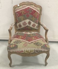 Antique Reproduction Country French Arm Chair