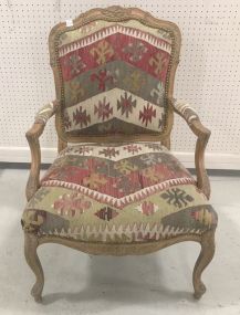 Antique Reproduction Country French Arm Chair