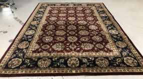 India Woven Area Rug Crimson Midnight