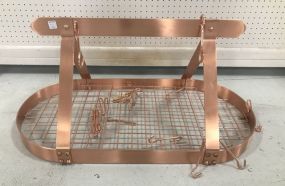 Like New Copper Kitchen Pot Rack