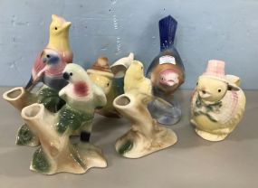 Vintage Royal Copley Bird Bud Vases