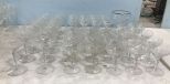 Large Collection of Wheat Etched Stemware