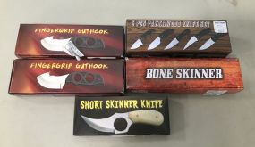 Group of Knives in Boxes