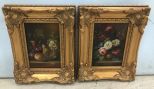 Pair of Modern Gold Gilt Still Life Paintings