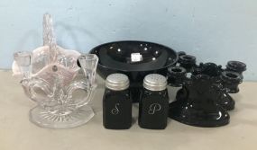 LE Smith Glassware and Fenton