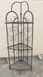 Black Painted Metal Corner Rack