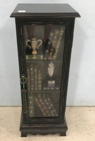 Modern Faux Book Single Door Cabinet