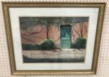 Pastel of Outside Door by L. Barrett