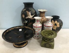 Group of Decorative and Oriental Vases and Decor