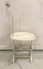 Vintage Distressed Painted Lamp Table