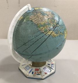 Small Vintage Tin Globe