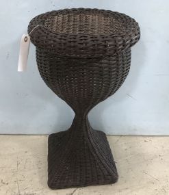Painted Wicker Planter Stand