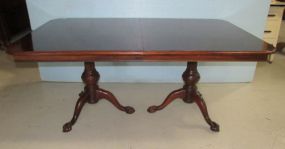 Walter of Wabash Ball-N-Claw Double Pedestal Dining Table