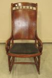 Antique Wood Back Rocker