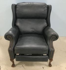 Navy Blue Vinyl Recliner