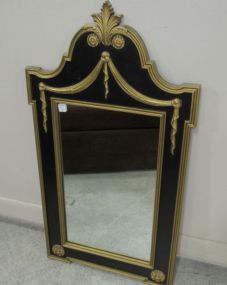Classical Style Ebony and Gold Finish Mirror