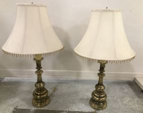 Pair of Vintage Brass Lamps
