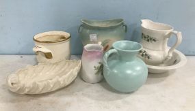 Collection of Pottery Decor and Serving Pieces