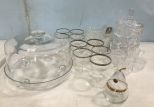 Group of Clear Glass Serving Pieces