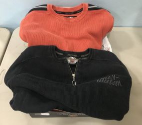 Two Vintage Authentic Harley Davidson Sweaters