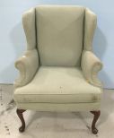 Upholstered Queen Anne Wing Back Chair