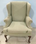 Upholstered Queen Anne Wing Back Chair