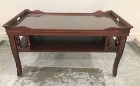 Vintage Mahogany Two Tier Coffee