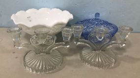 Four Collection Vintage Glass Pieces