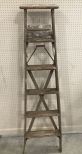 Vintage Wood Fold Out Ladder