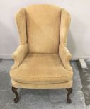 Upholstered Queen Anne Wing Back Chair