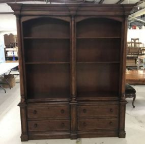 Large Thomasville Modern Double Sided Bookcase