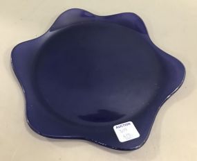 Blue Bloom Annie Glass Plate