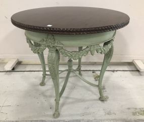 Reproduction Round Distressed Painted Foyer Table