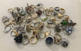 59 Vintage Costume Jewelry Rings