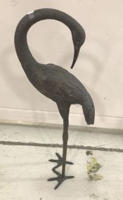 Large Lacquered Brass Bird Statue