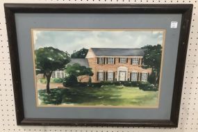 Watercolor of Home by Cappe Jeffreys