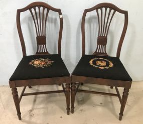 Pair of Sheraton Style Dinning Side Chairs