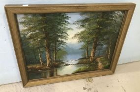 Landscape Oil Painting on Canvas Framed