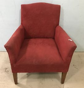 Red Upholstered Arm Chair