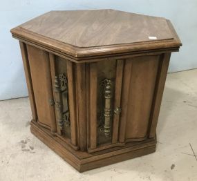 1970's-80's French Provincial Octagon Top Cabinet