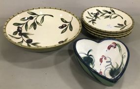 Williams-Sonoma Hand Painted Bowls and Gail Pittman Heart